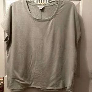 2 tops XL French terry Danskin loose fit soft knit - sage green & light gray